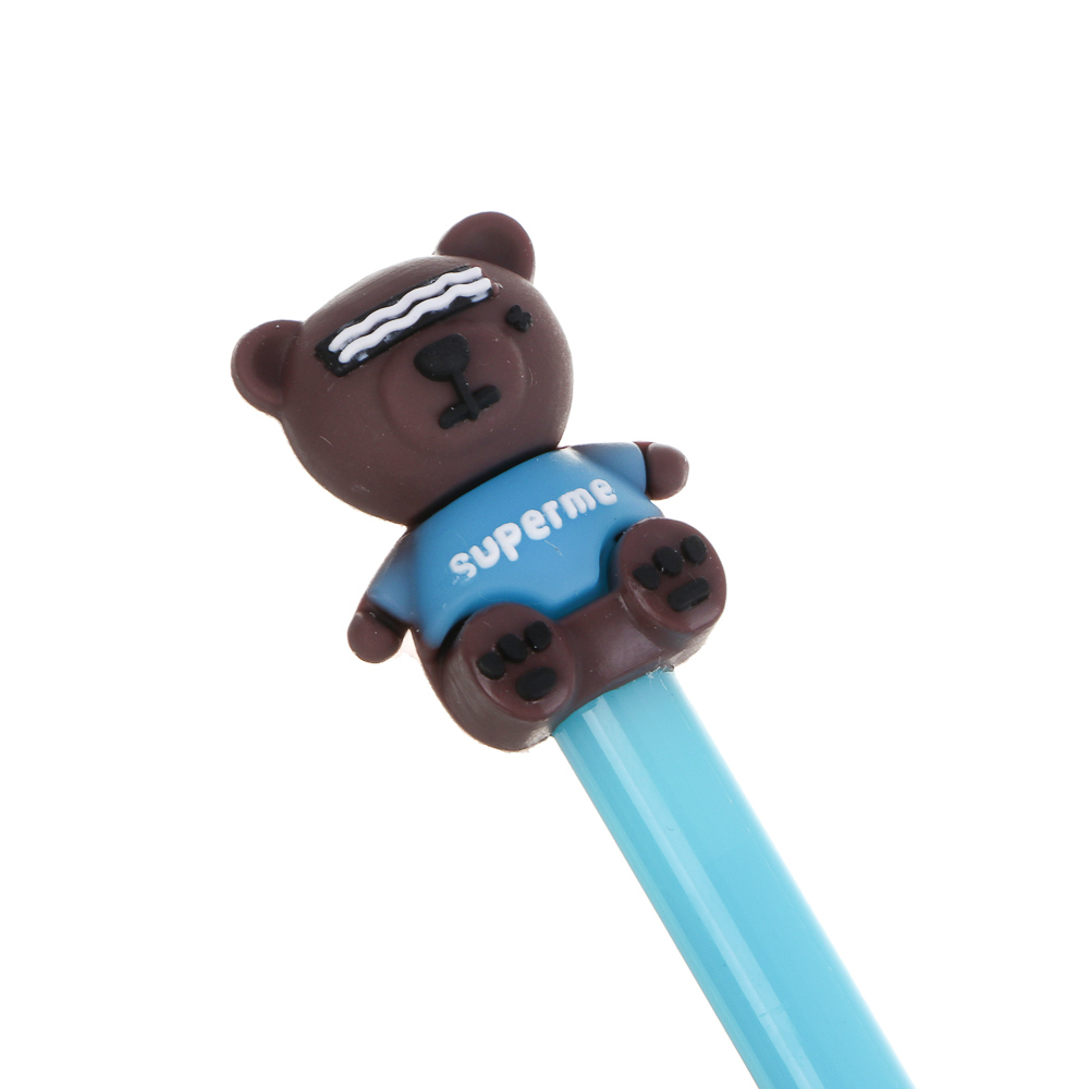 Ручка шариковая синяя в форме мишки, корпус 17,5 см, 4 дизайна, арт.№ 591-001