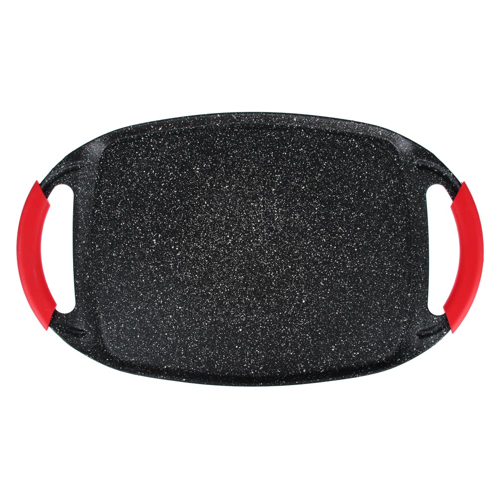 SATOSHI Лион Противень литой 47х29см, антипригарное покрытие мрамор и силикон. протекторы ручек, арт.№ 846-502