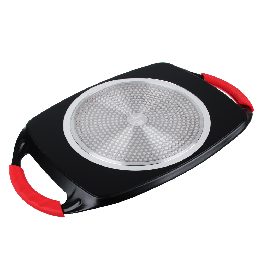 SATOSHI Лион Противень литой 47х29см, антипригарное покрытие мрамор и силикон. протекторы ручек, арт.№ 846-502