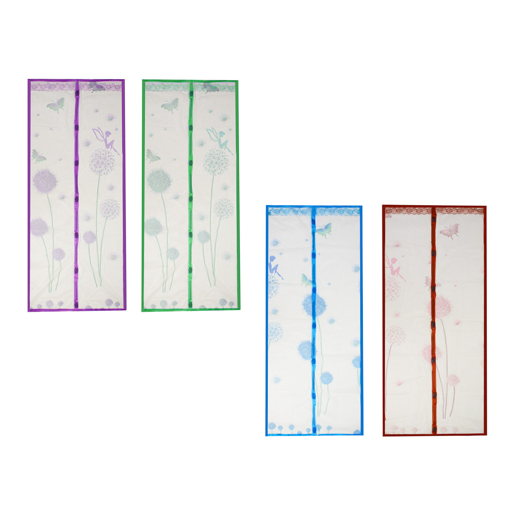 INBLOOM Сетка москитная для дверей на магнитах, цветы, 0.9х2.1м, полиэстер, арт.№ 159-012