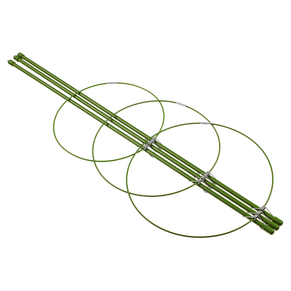 INBLOOM Опора для растений 3 кольца, d22,26,28см, h75см, металл, арт.№ 154-055