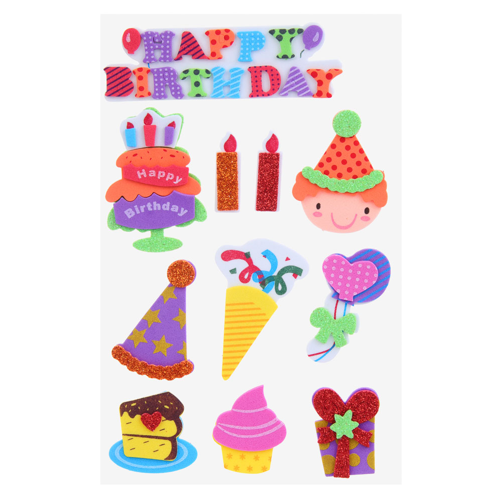 Fntastic Набор наклеек декоративных, 22x12,5 см, ПЕВА, сладости, 4 дизайна, арт.№ 503-019