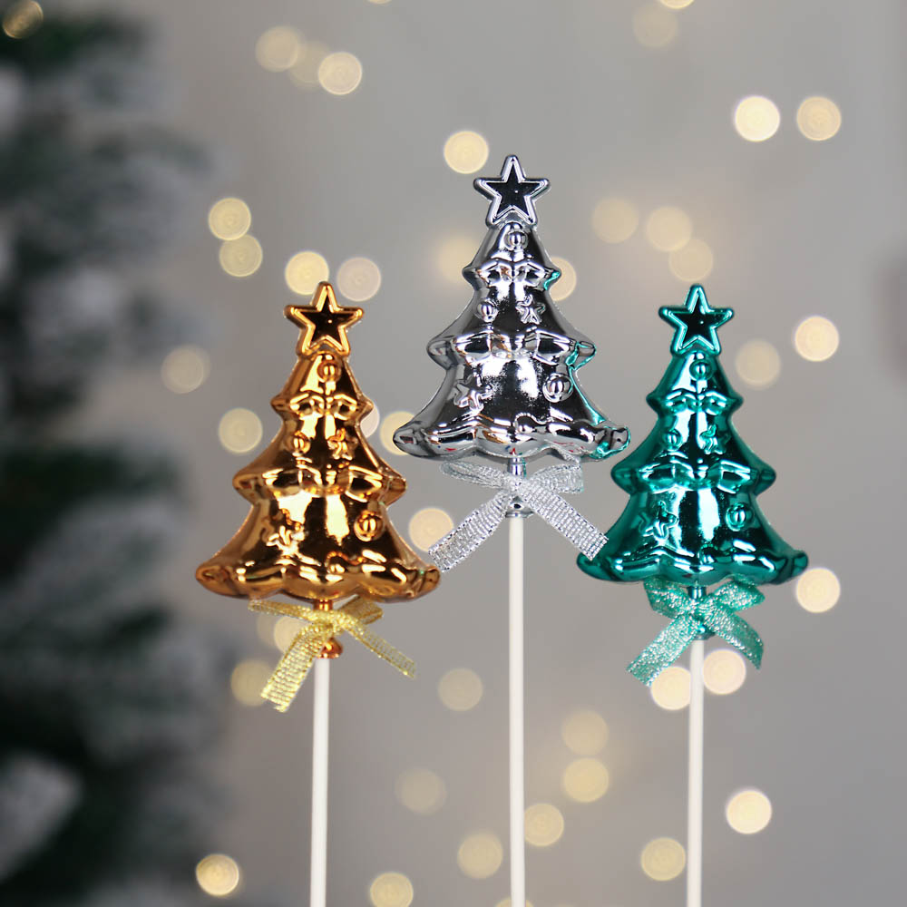 СНОУ БУМ Топпер Елочка, бумага, пластик, 21см, 2022, 3 цвета, арт.№ 393-257