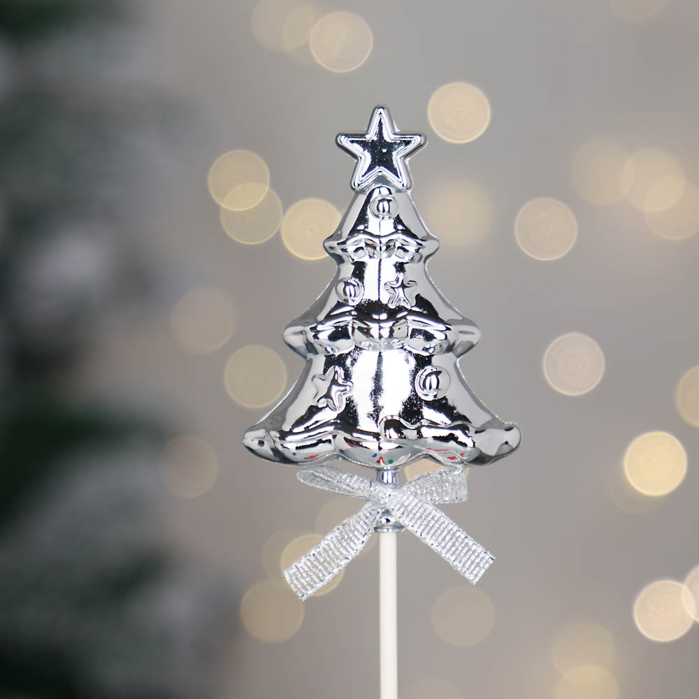 СНОУ БУМ Топпер Елочка, бумага, пластик, 21см, 2022, 3 цвета, арт.№ 393-257