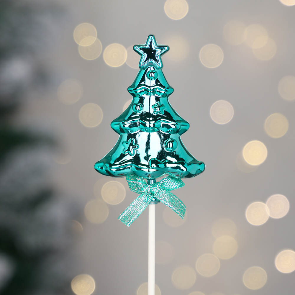 СНОУ БУМ Топпер Елочка, бумага, пластик, 21см, 2022, 3 цвета, арт.№ 393-257
