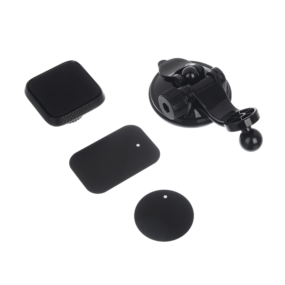 ЕРМАК Держатель телефона магнитный, на присоске, регулируемый угол, черный, арт.№ 733-034