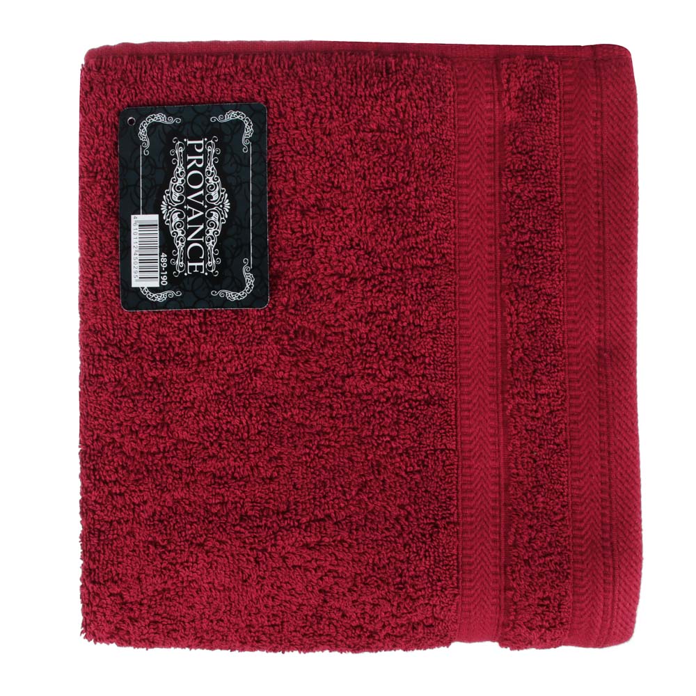 PROVANCE Виана Полотенце махровое, 100% хлопок, 50х90см, 450гр/м, бордо, арт.№ 489-190