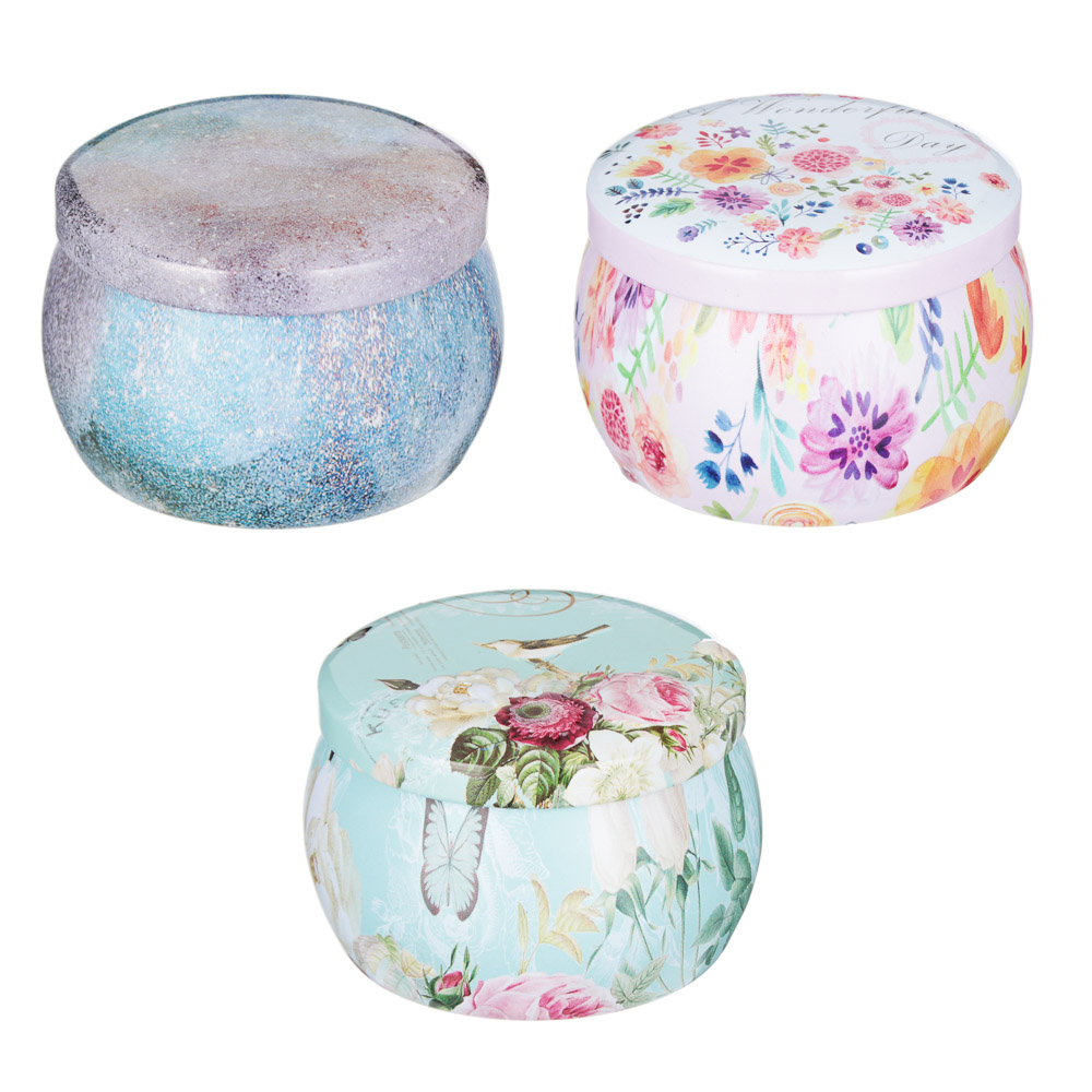 LADECOR Свеча ароматическая с декором, парафин, 6 видов, арт.2, арт.№ 508-648