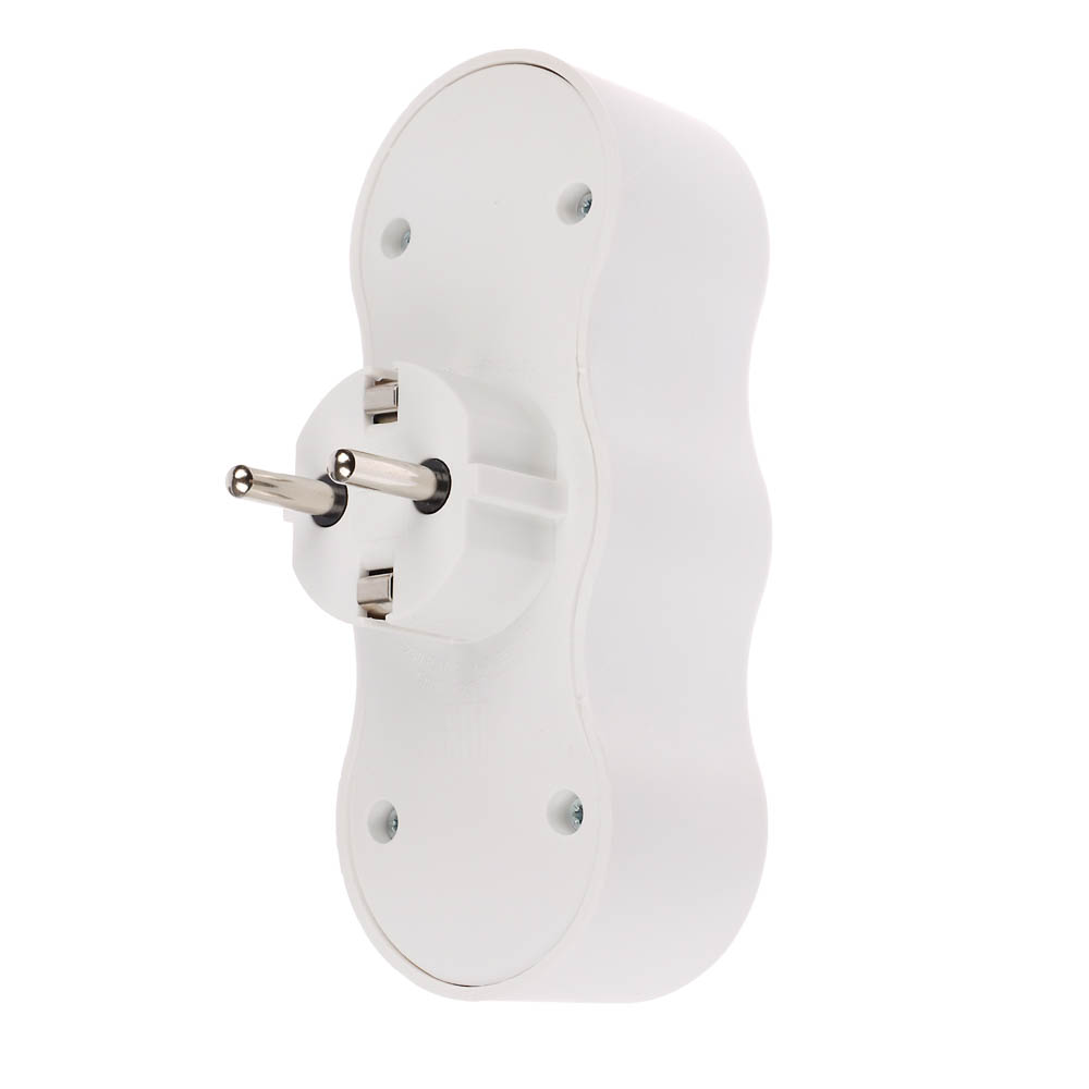 Разветвитель 3 гнезда Intro, евро, с заземлением, 16А, 250В, TR3e-W, белый, арт.№ 907-151