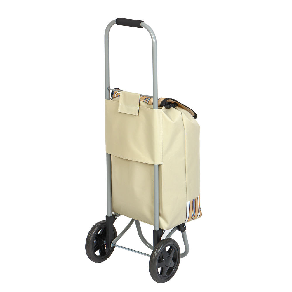 Тележка + сумка, до 15кг тм VETTA, 27х32х88см, 22л, полиэстер, колеса ЭВА d15см, арт.№ 467-019