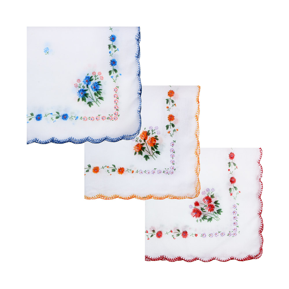 Носовой платок тм  GALANTE, 100% хлопок, 28x28см, 3 цвета, арт.GL-2411, арт.№ 307-154