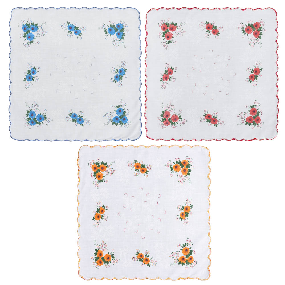 Носовой платок тм  GALANTE, 100% хлопок, 28x28см, 3 цвета, арт.GL-2411, арт.№ 307-154
