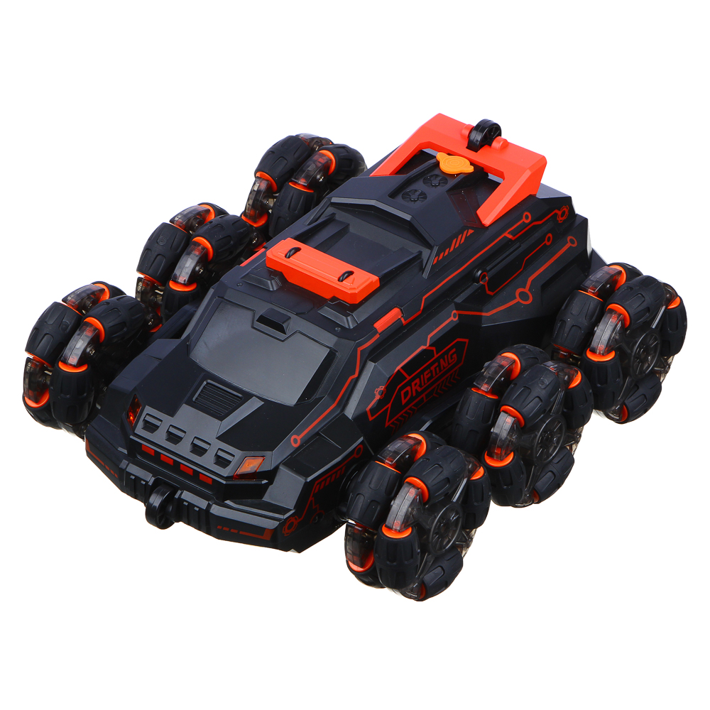 BY Машина РУ Ермак, АКБ и ЗУ, пульт, браслет, свет, оранжевый, арт.№ 293-188