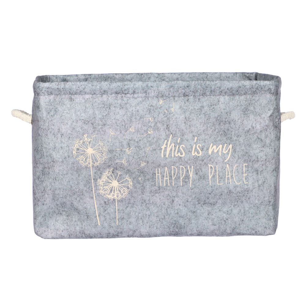 VETTA Короб прямоугольный с ручками Happy Place, 32x23x23 см, 2 цвета, арт.№ 457-691