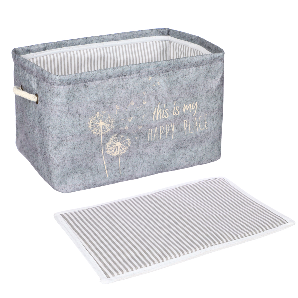VETTA Короб прямоугольный с ручками Happy Place, 32x23x23 см, 2 цвета, арт.№ 457-691