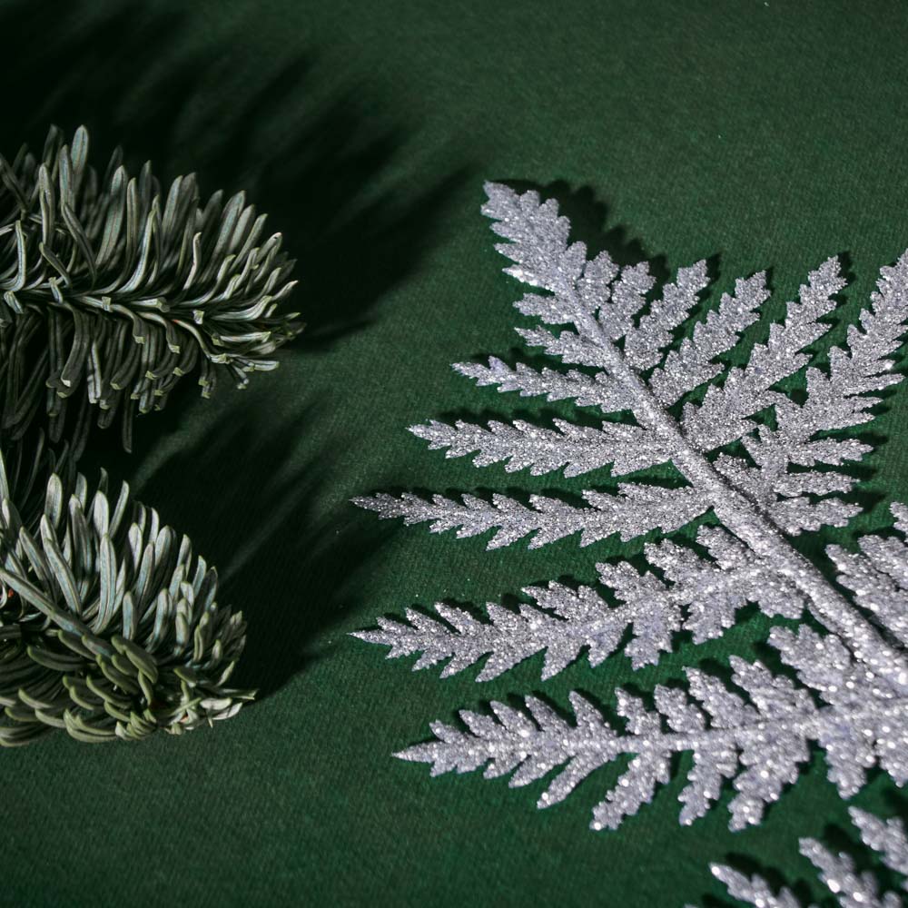 СНОУ БУМ Украшение декоративное в виде веточки с глиттером, пластик, 25х15см/34-37см, 6 видов, арт.№ 353-096