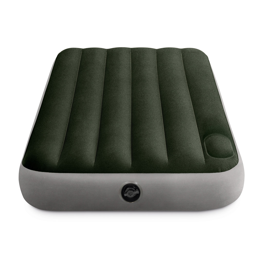 INTEX Матрас надувной DOWNY AIRBED, встроенный ножной насос, 191x99x25см, до 136кг, 64761, арт.№ 108-060