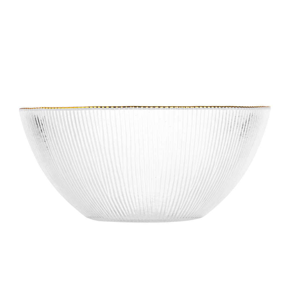 MILLIMI Салатник 20см, 1100мл, стекло, золотая отводка, арт.№ 820-662