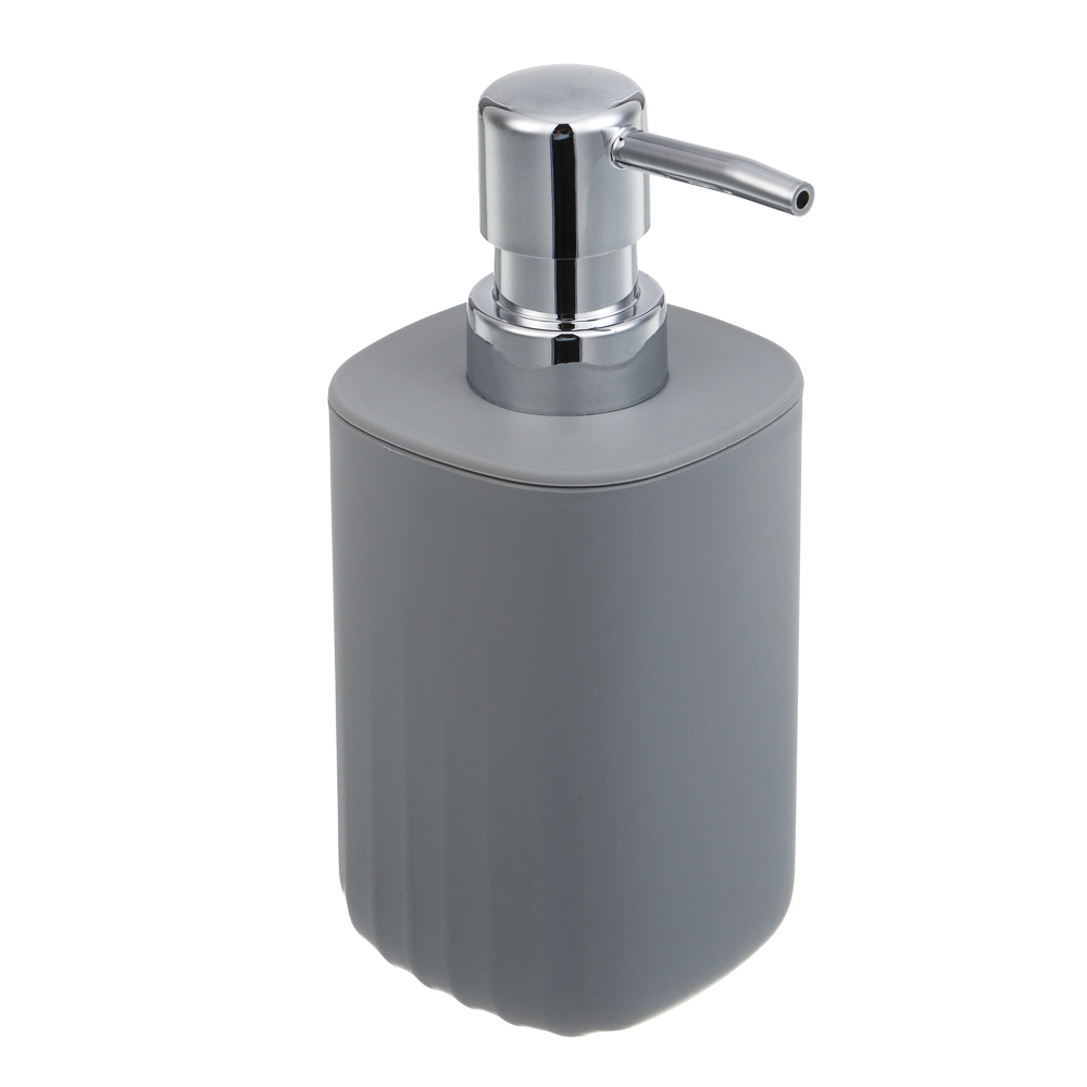 Диспенсер для жидкого мыла тм VETTA Сидней, 250мл, пластик, PP, серый, 7x16см, арт.№ 463-569