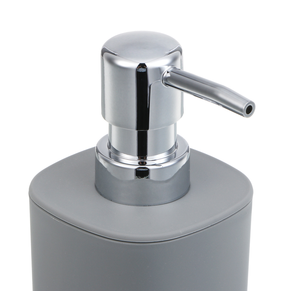 Диспенсер для жидкого мыла тм VETTA Сидней, 250мл, пластик, PP, серый, 7x16см, арт.№ 463-569