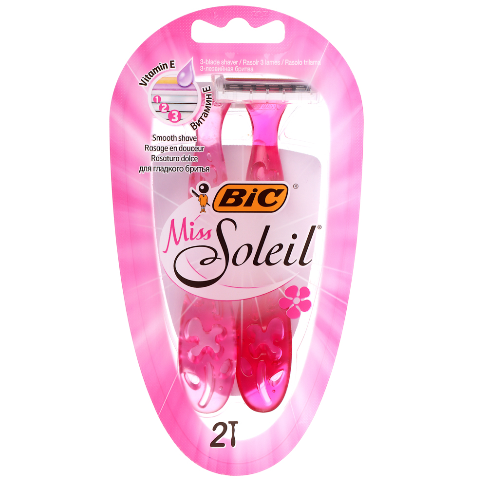 Станки для бритья женские BIC Miss Soleil, 2 шт, арт.№ 946-001