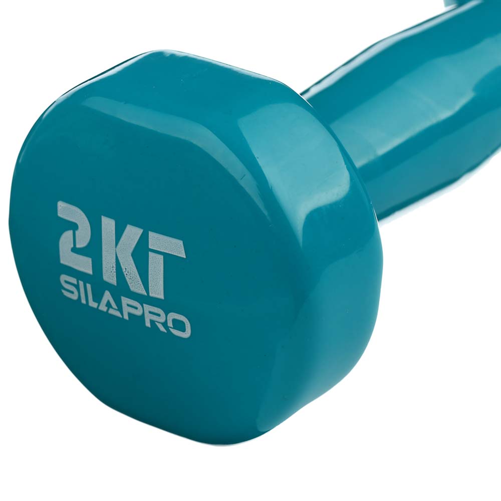 SILAPRO Гантель с виниловым покрытием 2кг (+-100гр), металл, арт.№ 197-007