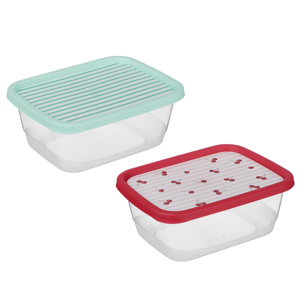 Черри Контейнер для продуктов прямоугольный 0,85л, пластик, 2 цвета, арт.№ 861-602