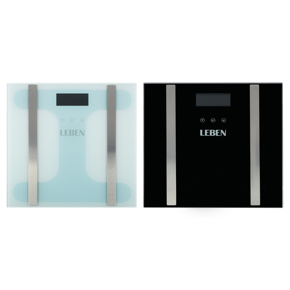 LEBEN Весы напольные диагностические, макс.нагр. до 180кг., 30х30х2,5см, арт.№ 252-659