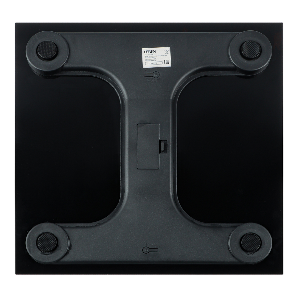 LEBEN Весы напольные диагностические, макс.нагр. до 180кг., 30х30х2,5см, арт.№ 252-659