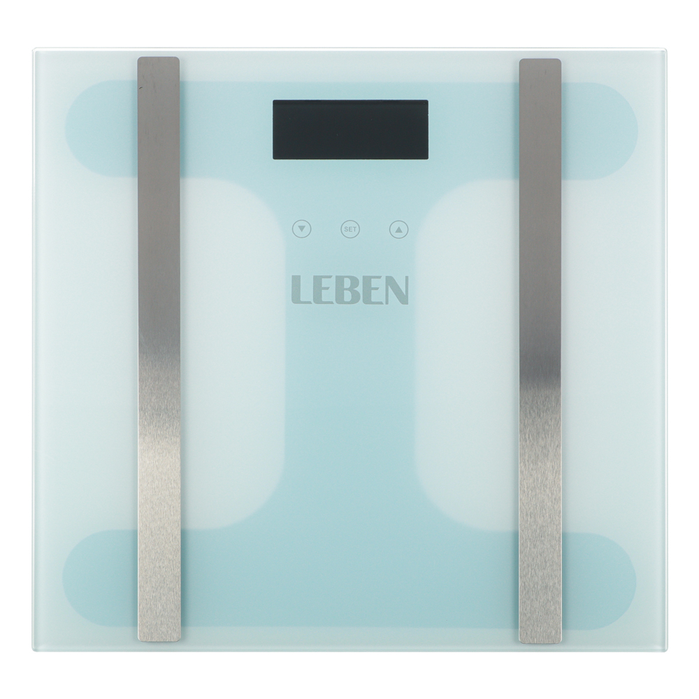 LEBEN Весы напольные диагностические, макс.нагр. до 180кг., 30х30х2,5см, арт.№ 252-659