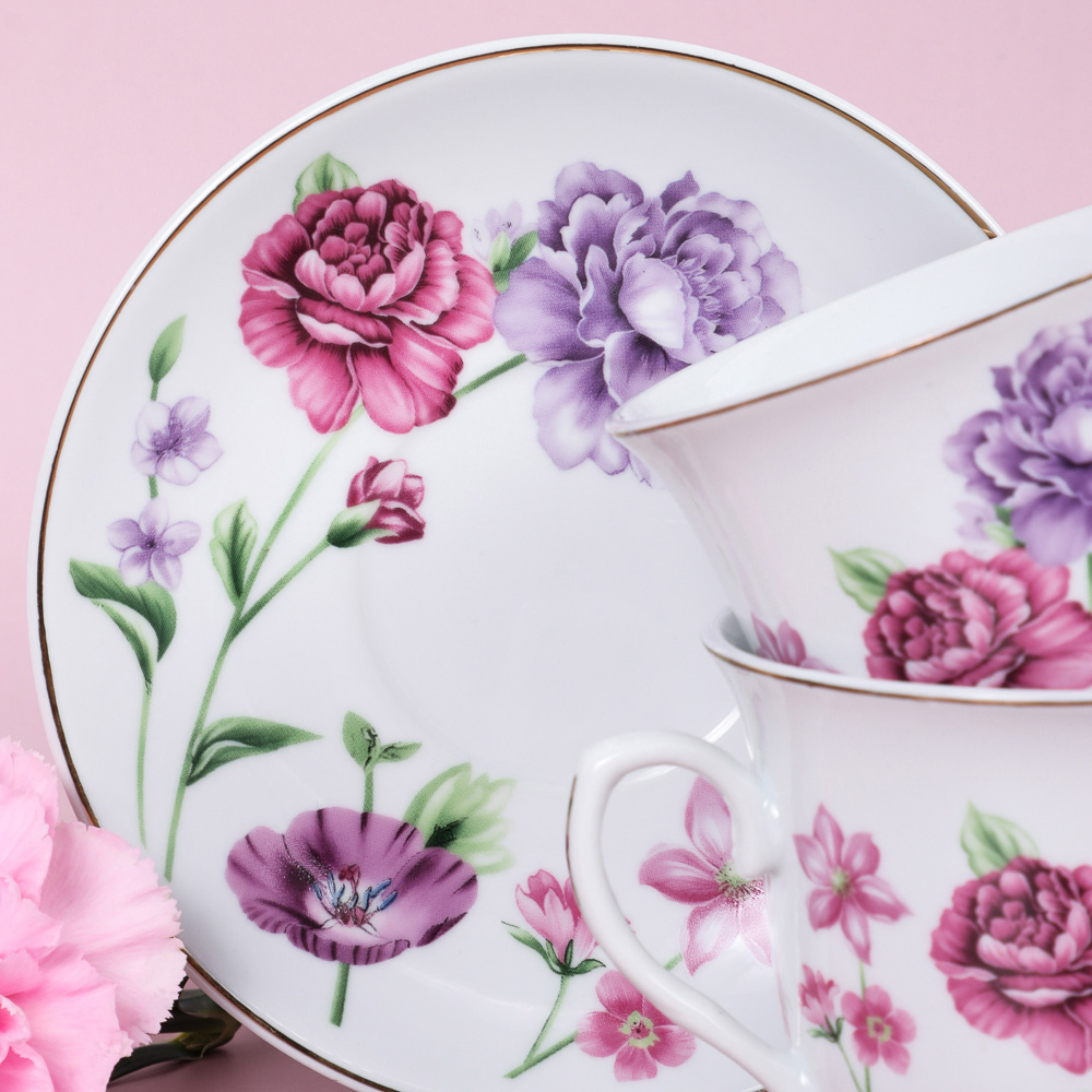 MILLIMI Полевые цветы Набор чайный 12 пр., 220мл, 14,5см, фарфор, арт.№ 802-452