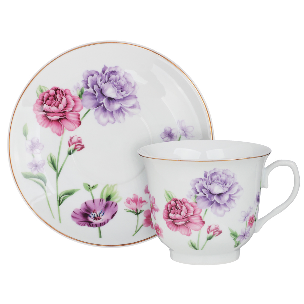 MILLIMI Полевые цветы Набор чайный 12 пр., 220мл, 14,5см, фарфор, арт.№ 802-452