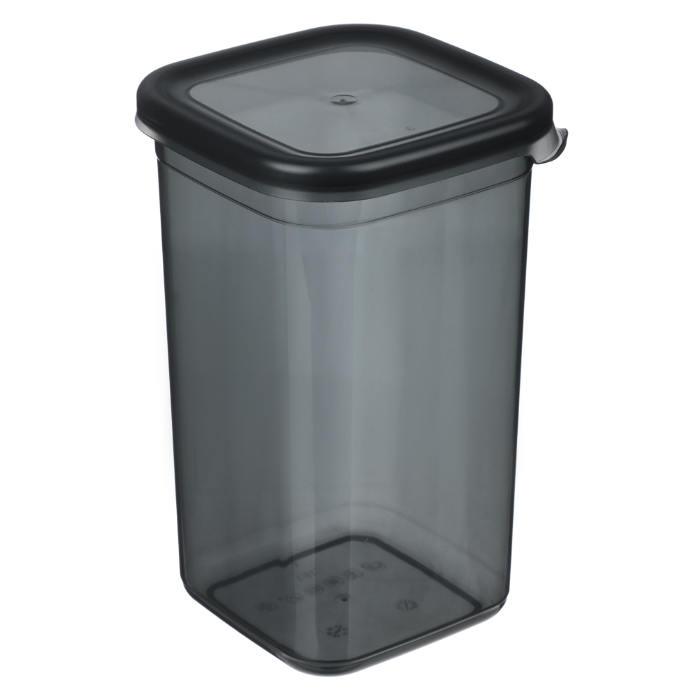 Ёмкость для сыпучих продуктов 1,4л 110х105х185, пластик, графит, арт.№ 861-584