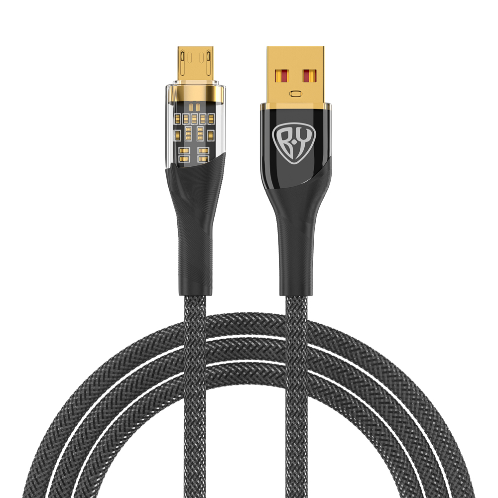 Кабель для зарядки USB(A)-microUSB BY Space Cable Techno, 1 м, 3А, Быстрая зарядка QC3.0, черный, арт.№ 931-347