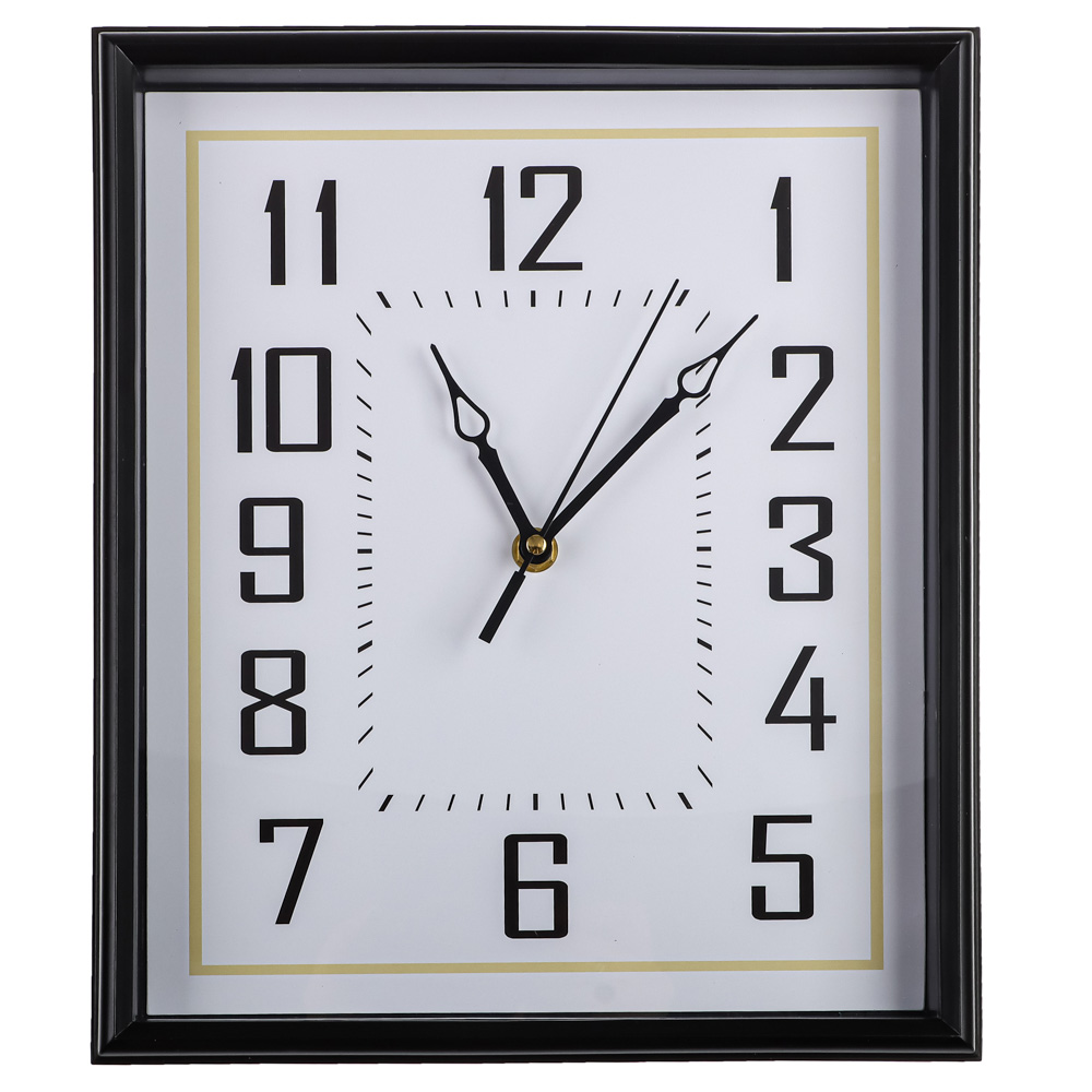 LADECOR CHRONO Часы настенные прямоугольные, пластик, стекло, 31х26х4,5см, ЧН-32, арт.№ 581-141