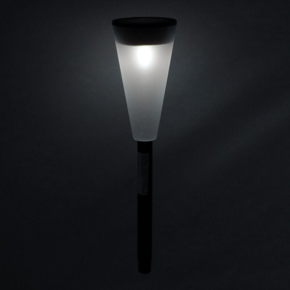 INBLOOM Фонарь садовый на солнечной батарее, 6,7х38см, 1LED,белый, пластик, арт.№ 185-038