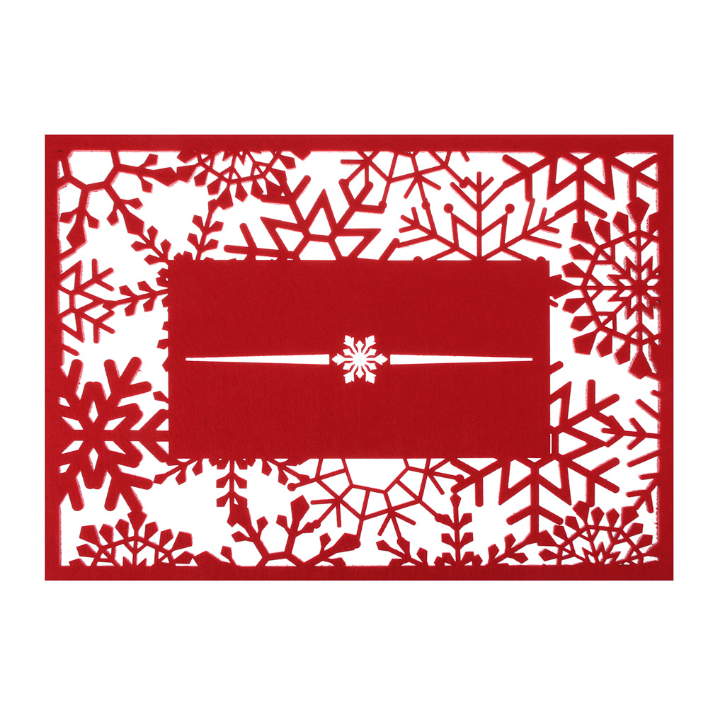 PROVANCE Асти Подставка фетровая сервировочная 2шт, 25х35см, 100% полиэстер, красный, арт.№ 492-123