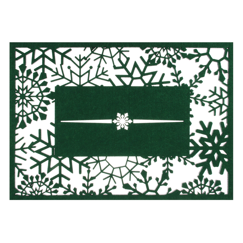 PROVANCE Асти Подставка фетровая сервировочная 2шт, 25х35см, 100% полиэстер, зеленый, арт.№ 492-124