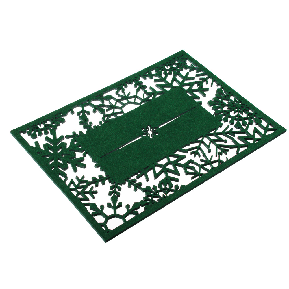 PROVANCE Асти Подставка фетровая сервировочная 2шт, 25х35см, 100% полиэстер, зеленый, арт.№ 492-124