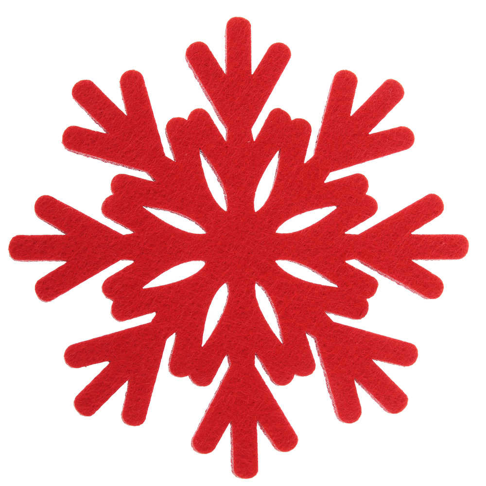 PROVANCE Асти Подставка фетровая 4шт, 10см, 100% полиэстер, красный, арт.№ 492-125