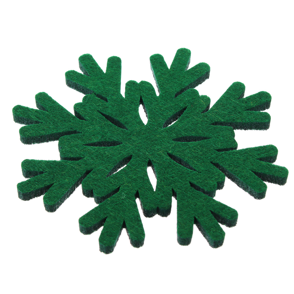 PROVANCE Асти Подставка фетровая 4шт, 10см, 100% полиэстер, зеленый, арт.№ 492-126