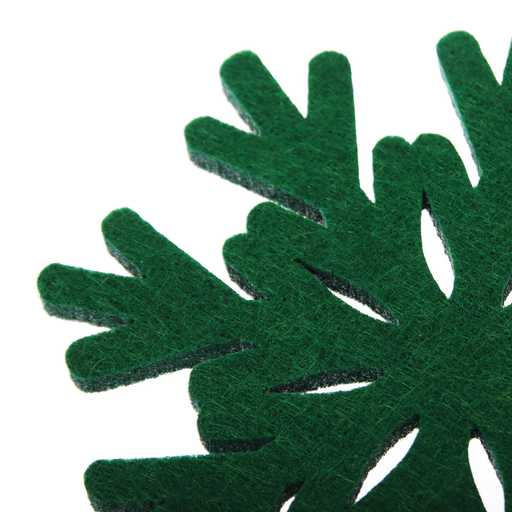 PROVANCE Асти Подставка фетровая 4шт, 10см, 100% полиэстер, зеленый, арт.№ 492-126