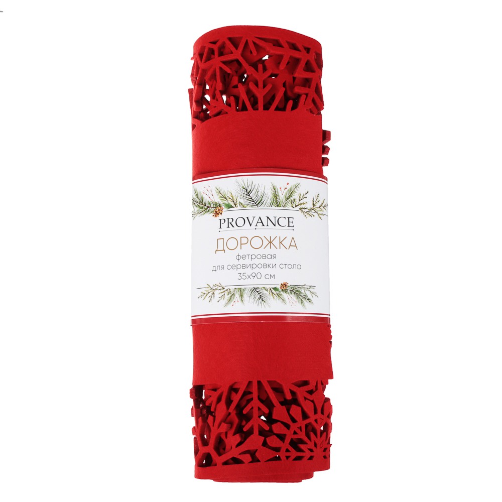 PROVANCE Асти Дорожка фетровая для сервировки стола, 35х90см, 100% полиэстер, красный, арт.№ 492-127