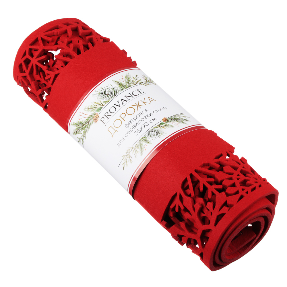 PROVANCE Асти Дорожка фетровая для сервировки стола, 35х90см, 100% полиэстер, красный, арт.№ 492-127