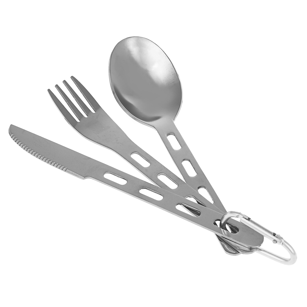 Набор 3 предмета тм BY Русские Супергерои, (ложка, вилка, нож на карабине), сталь, арт.№ 123-032