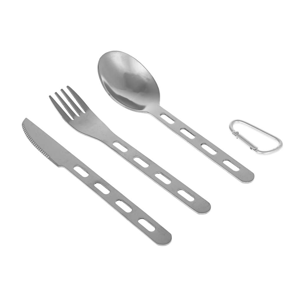 Набор 3 предмета тм BY Русские Супергерои, (ложка, вилка, нож на карабине), сталь, арт.№ 123-032