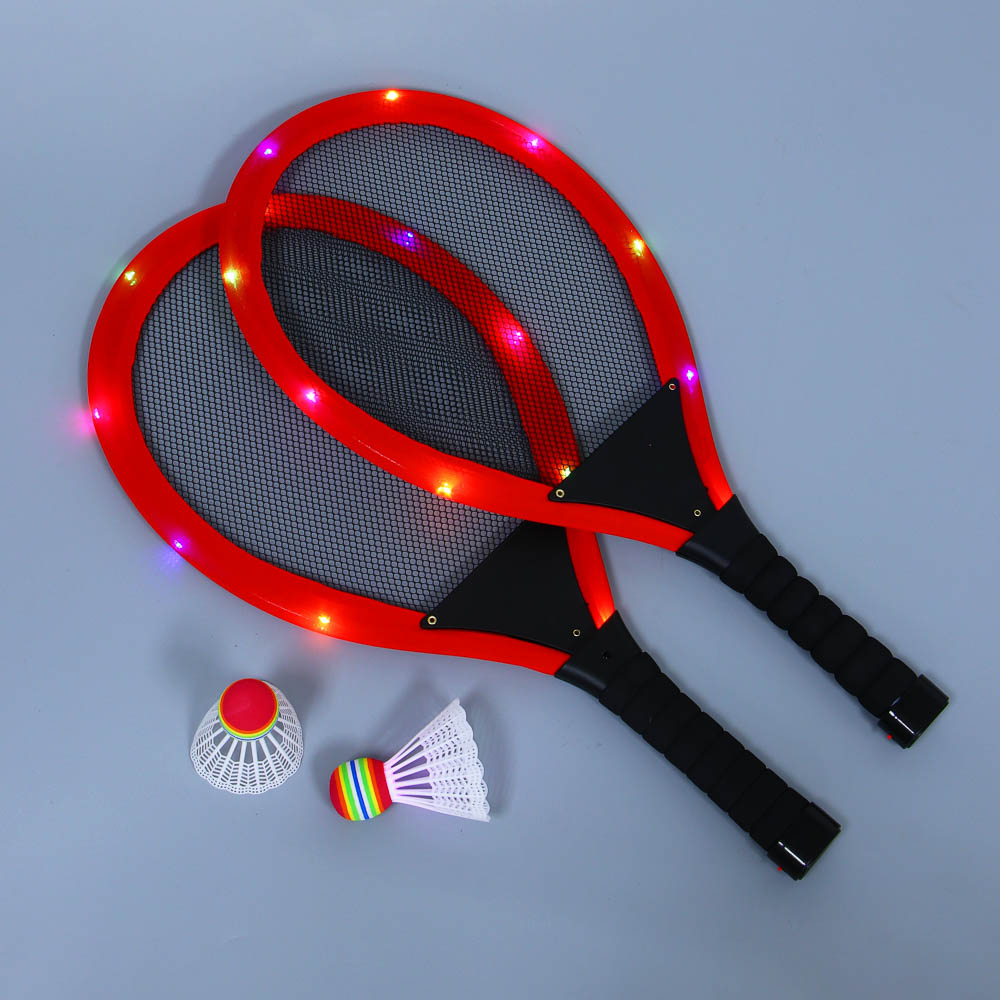 Набор для бадминтона, тм BY SPORT, 2 ракетки 55см с 9LED диодами, 1 волан c LED, 1 волан без LED, арт.№ 136-019