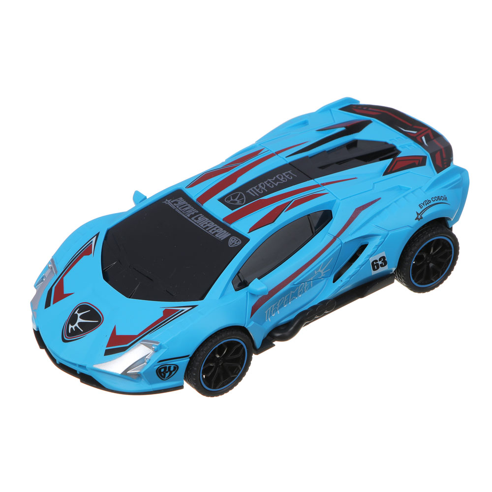 BY Русские Супергерои Автомобиль героев, ABS, инерция, разворот, занос, 18x6,5x10 см, 3 дизайна, арт.№ 292-022