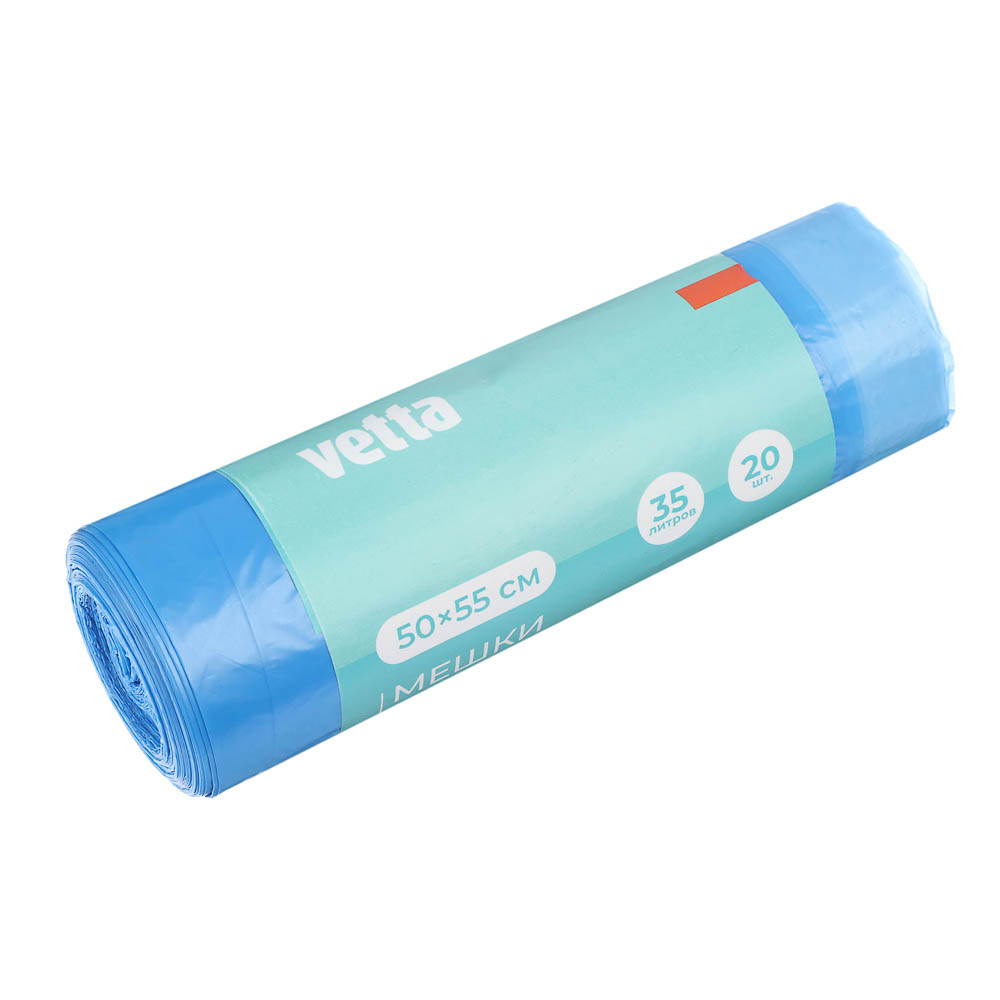 VETTA Мешки для мусора с завязками 35 л., 20 шт., рулон, арт.№ 449-100