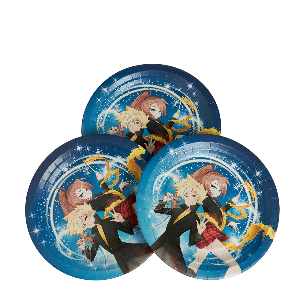 ВСЁГАЗИН Набор бумажных тарелок 6шт, аниме, 18см, арт.№ 499-068